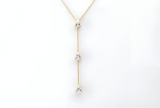 18K Yellow Gold 1CT Pear Cut Necklace - LGG Jewelry